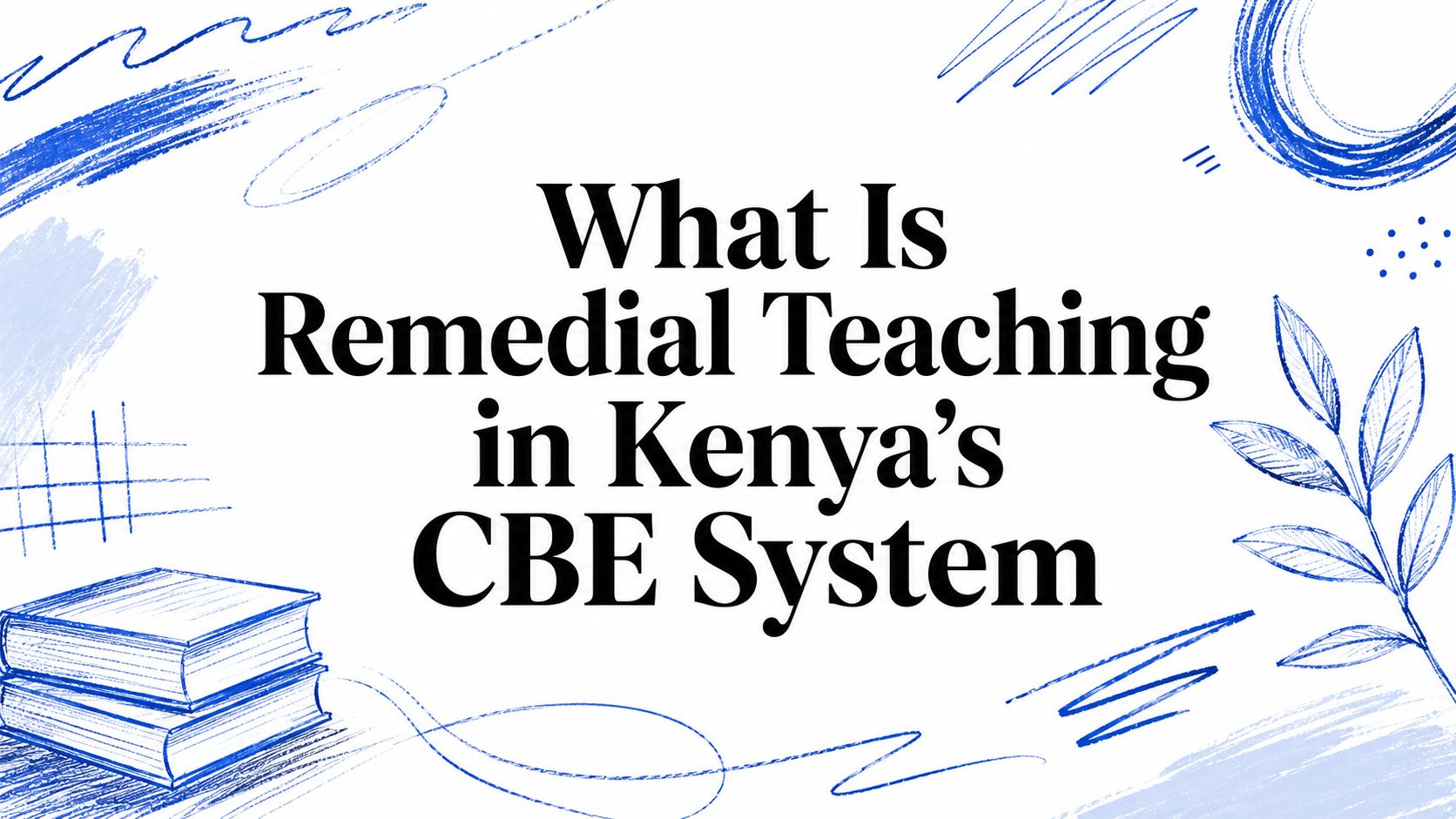 What Is Remedial Teaching in Kenya's CBE System